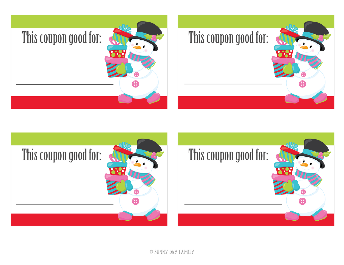 Christmas Coupon Book