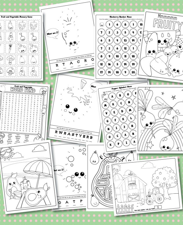 Fruit & Vegetable Activity Pack