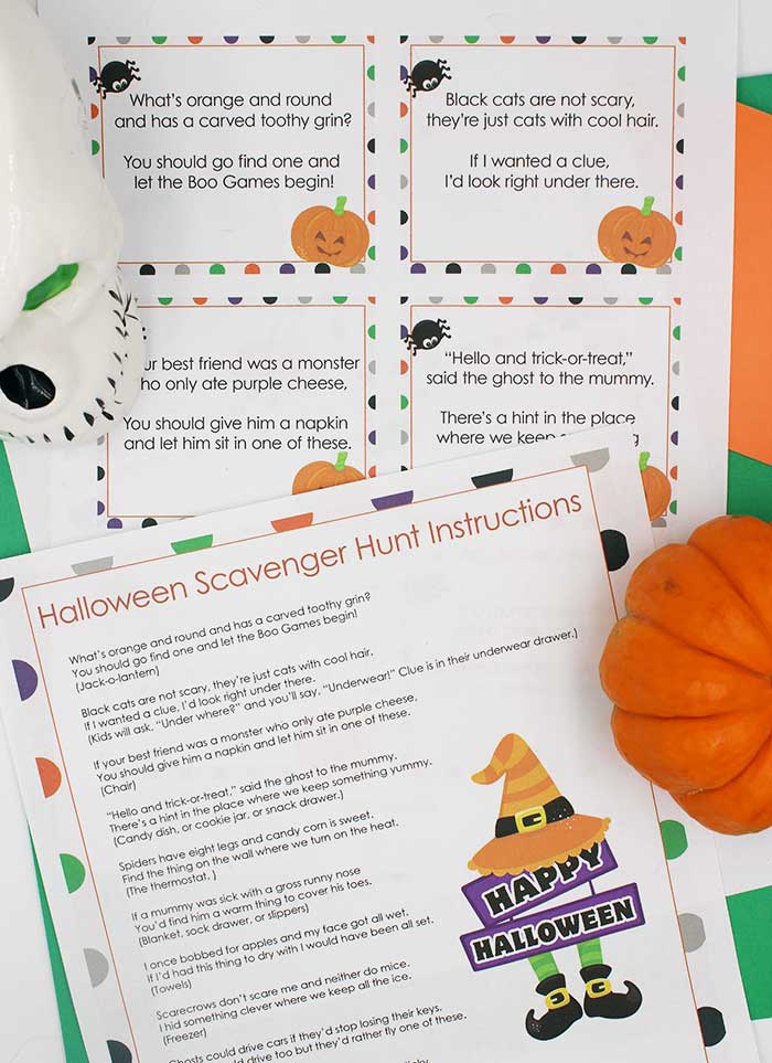 Halloween Scavenger Hunt - Indoor Edition