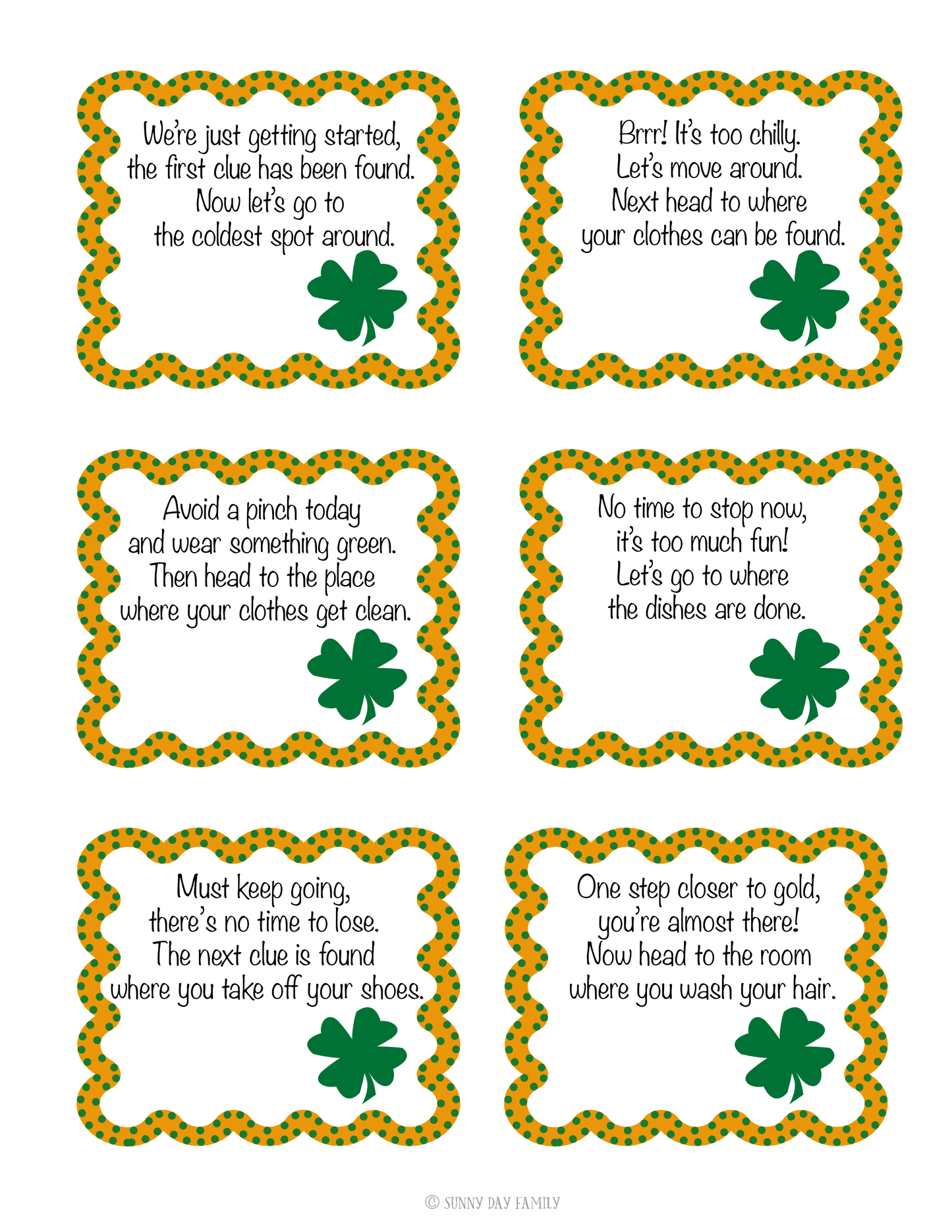 St. Patrick's Day Scavenger Hunt