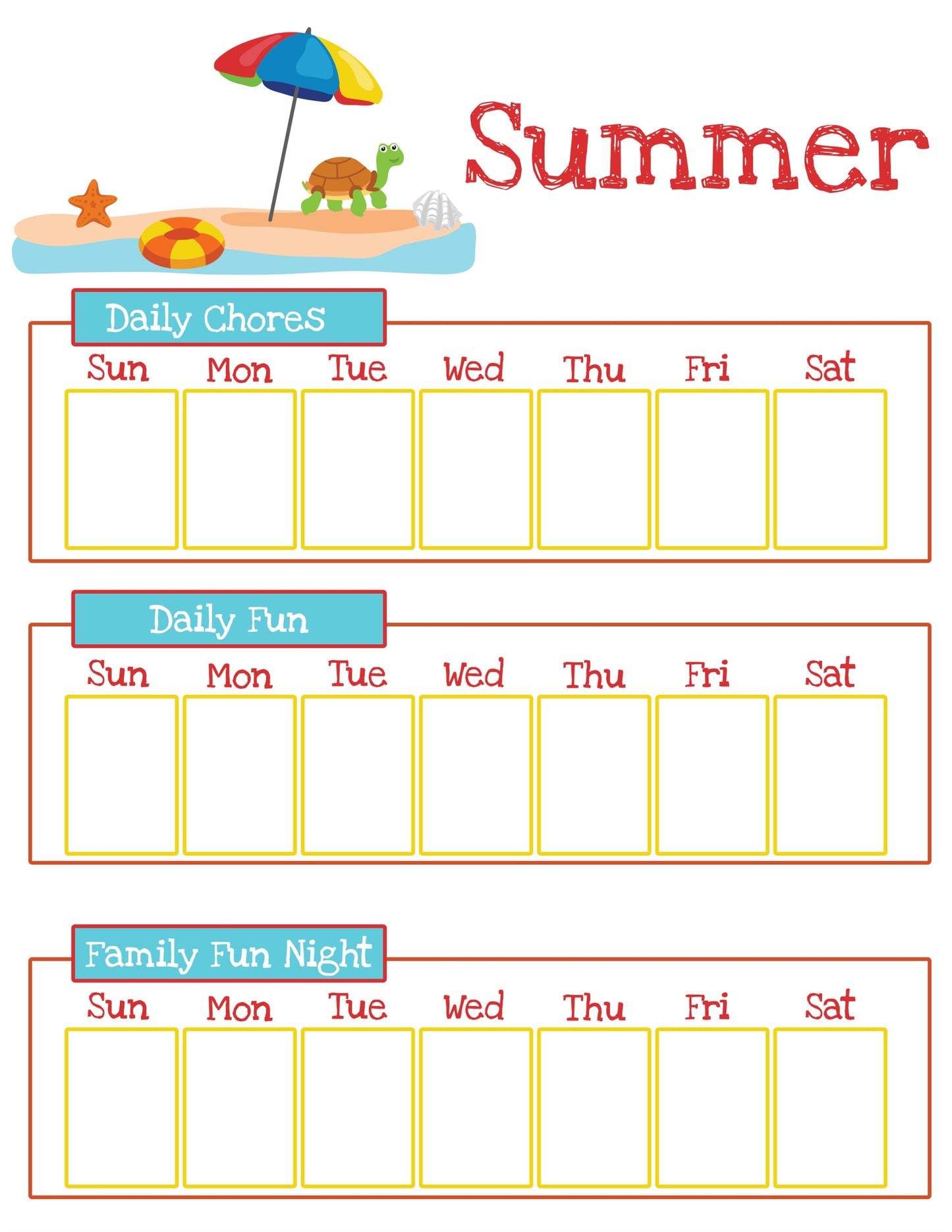 Summer Activity Planner