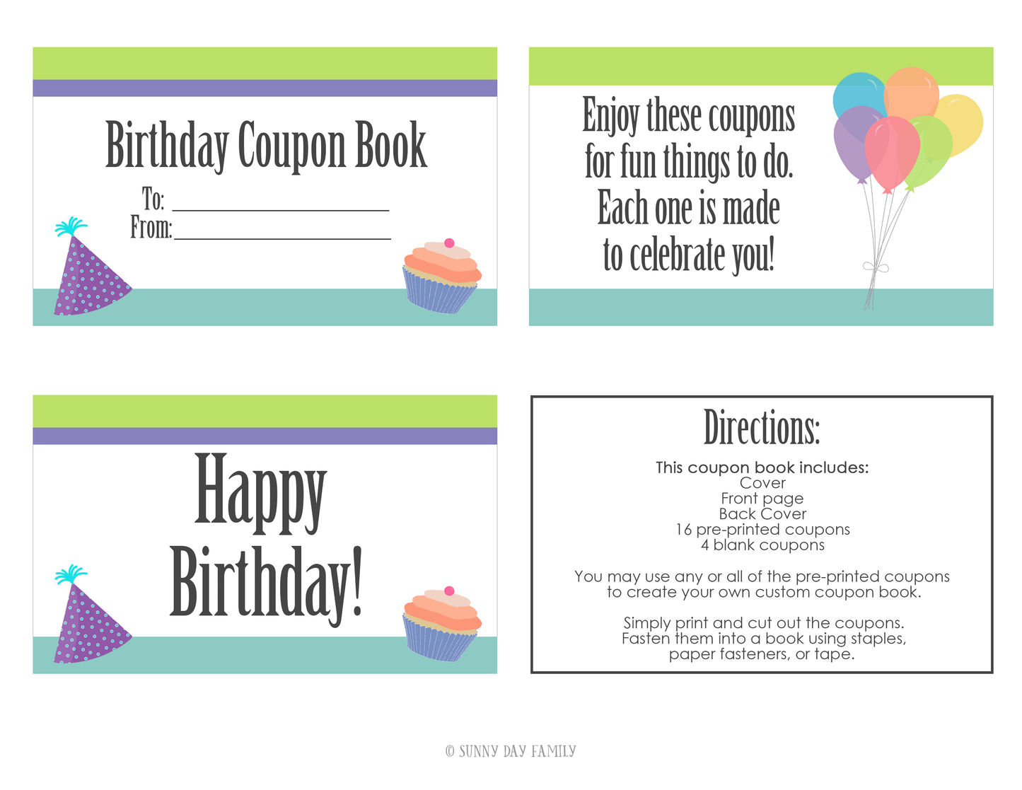 Birthday Coupon Book for Kids