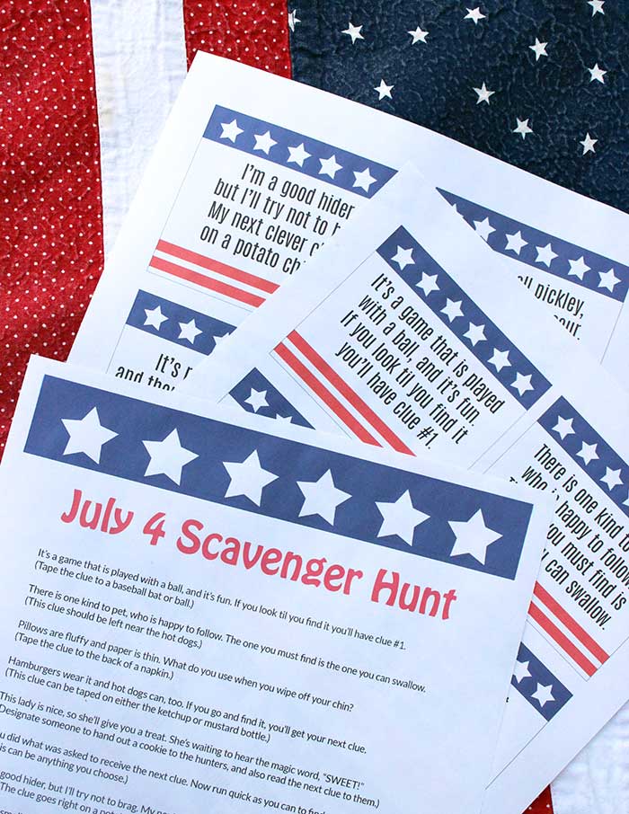July 4 Scavenger Hunt