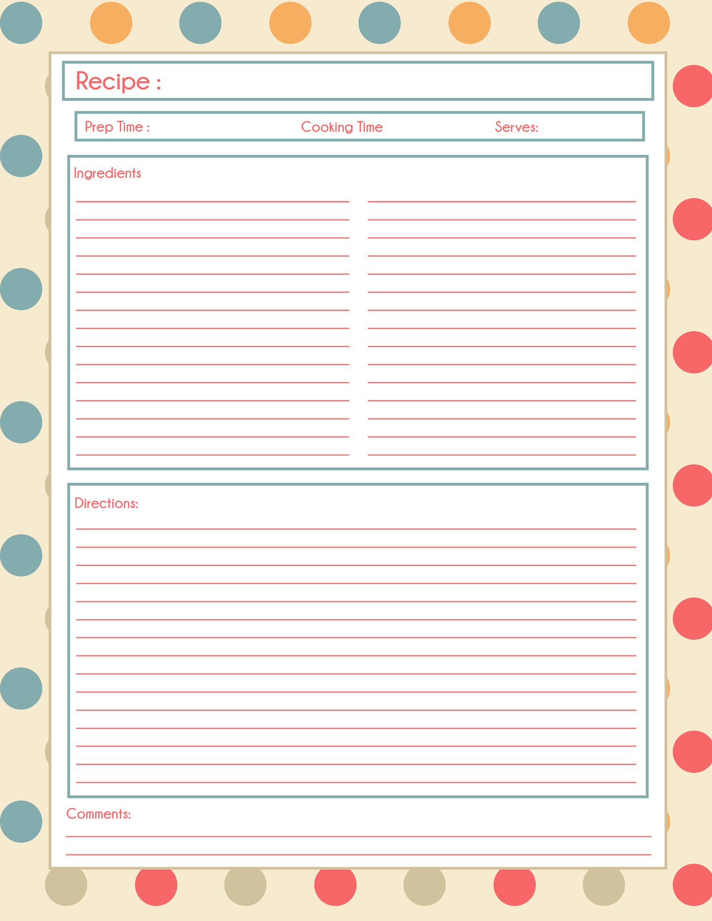 recipe card binder pages Family Recipe Binder – sunnydayfamily